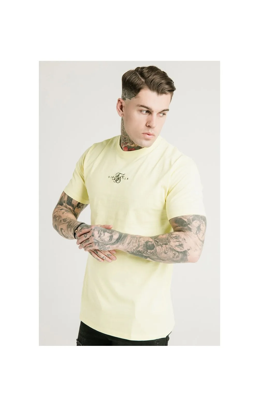 SikSilk Square Hem Standard Tee - Washed Yellow sold by Siksilk