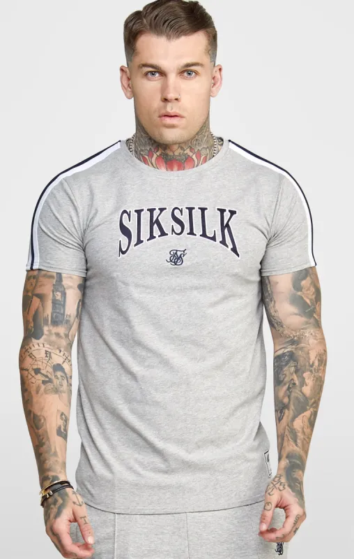 Grey Collegiate Muscle Fit T-Shirt sold by Siksilk