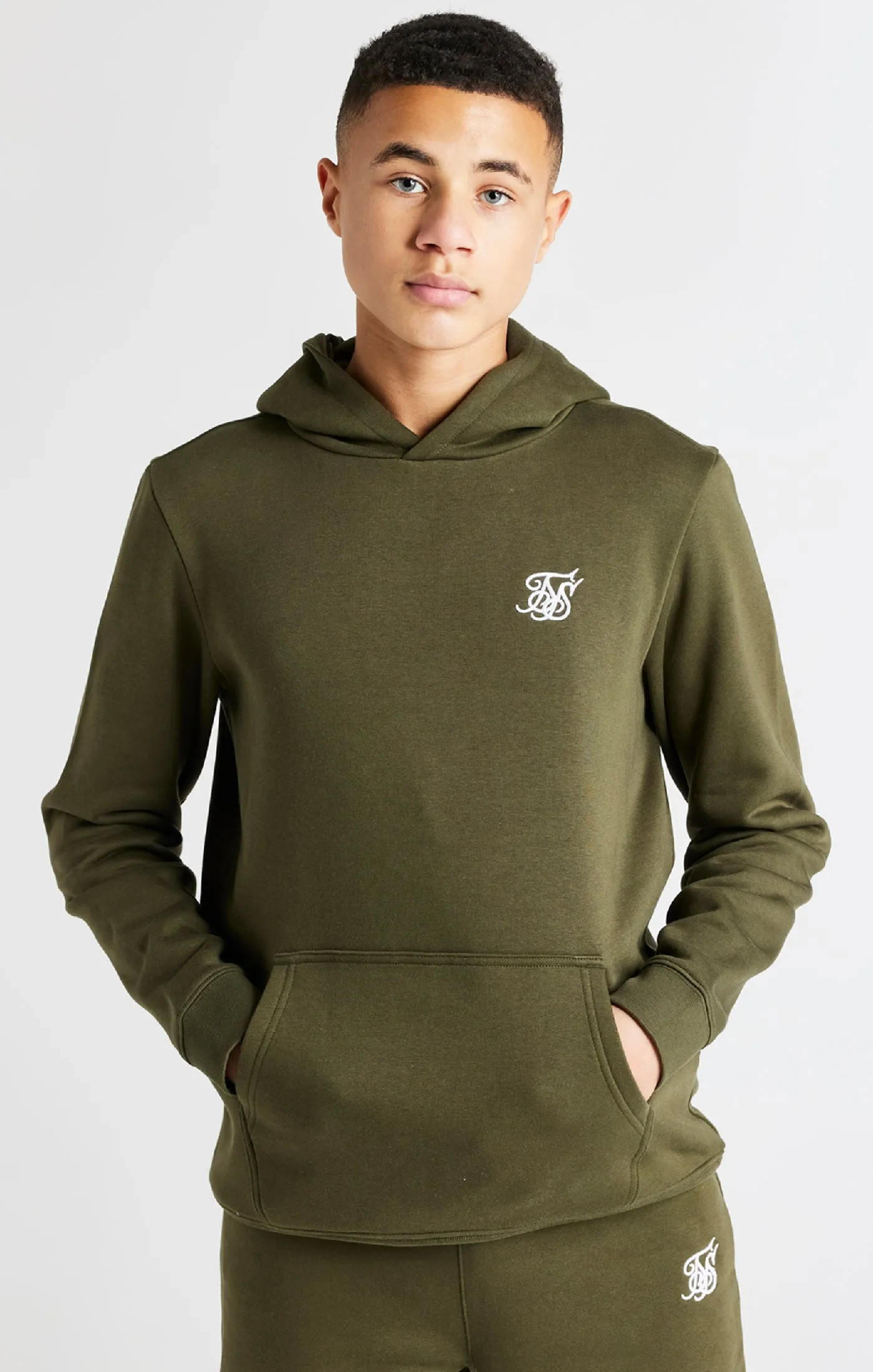 Boys Khaki Overhead Hoodie sold by Siksilk