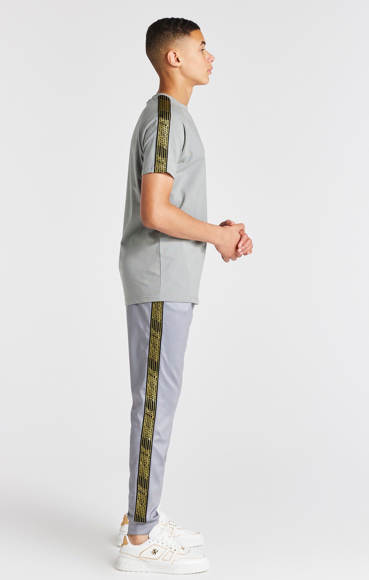 Boys Grey Taped Raglan T-Shirt sold by Siksilk product image thumbnail 4