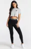Grey Marl Essential Box Fit Crop T-Shirt sold by Siksilk