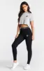 Grey Marl Essential Box Fit Crop T-Shirt sold by Siksilk