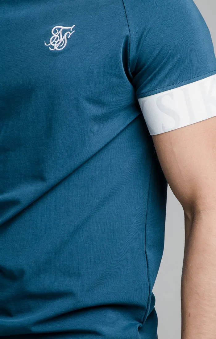 Navy Dynamic Elastic Cuff T-Shirt sold by Siksilk product image thumbnail 3
