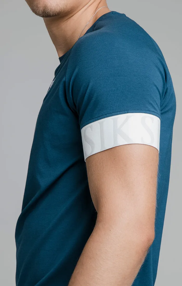 Navy Dynamic Elastic Cuff T-Shirt sold by Siksilk product image thumbnail 2