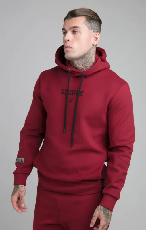 Burgundy Exhibit Overhead Hoodie sold by Siksilk