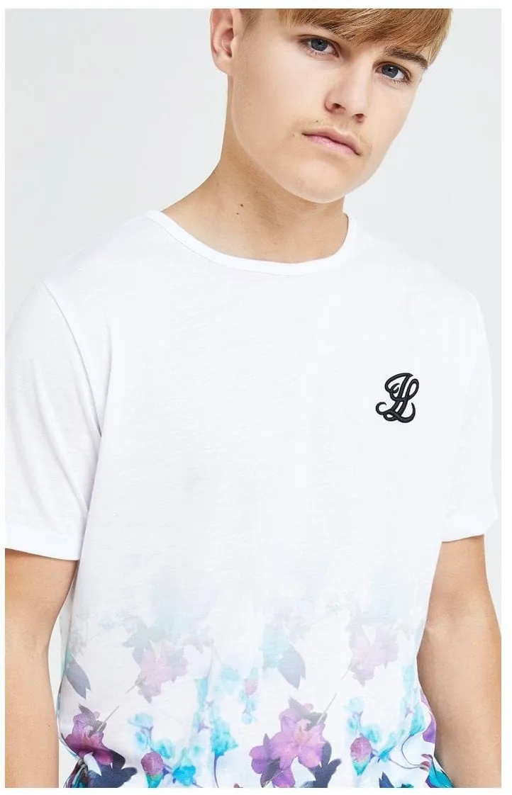 Illusive London Neon Floral Fade Tee - White & Neon Floral sold by Siksilk product image thumbnail 2