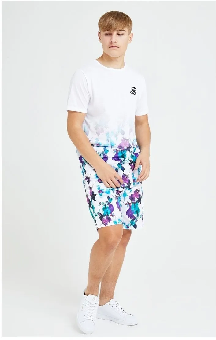 Illusive London Neon Floral Fade Tee - White & Neon Floral sold by Siksilk product image thumbnail 3