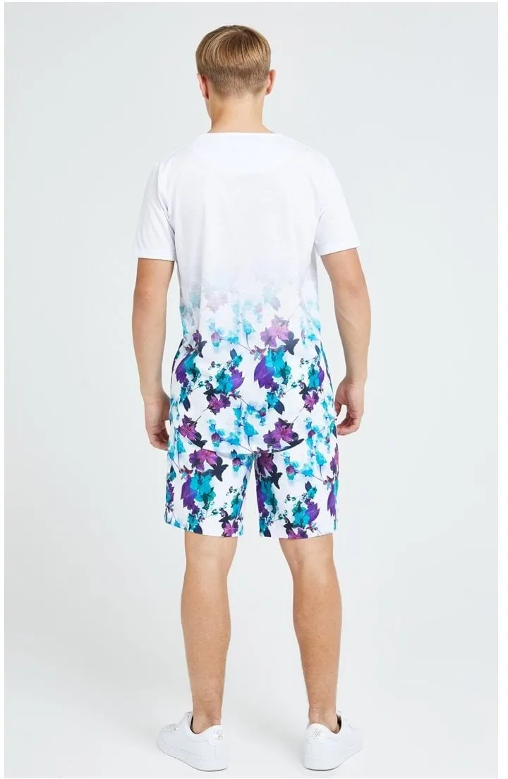 Illusive London Neon Floral Fade Tee - White & Neon Floral sold by Siksilk product image thumbnail 4