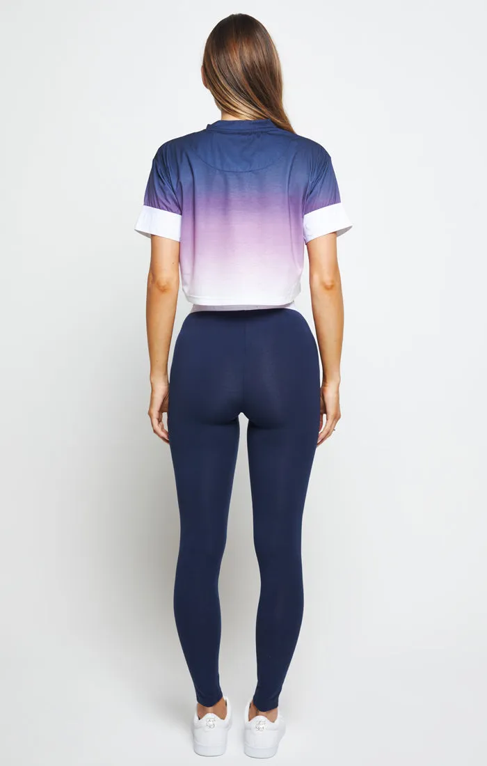 SikSilk Violet Fade Crop Tee - Violet & Navy sold by Siksilk product image thumbnail 5