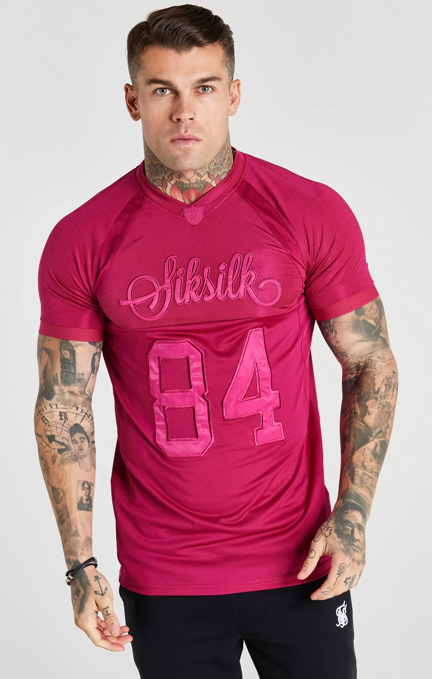 Pink Stretch Sports T-Shirt sold by Siksilk product image thumbnail 5