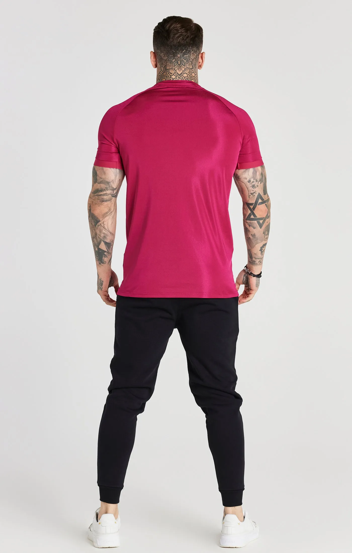 Pink Stretch Sports T-Shirt sold by Siksilk product image thumbnail 4