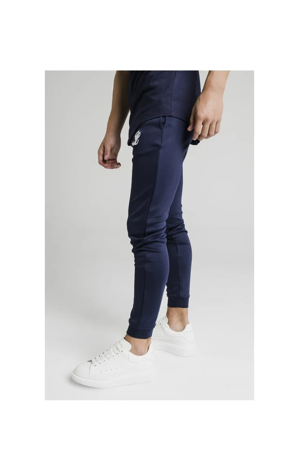 Illusive London Side Tape Joggers - Navy sold by Siksilk product image thumbnail 2