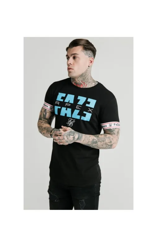 SikSilk x FaZe Apex Elastic Cuff Gym Tee - Black sold by Siksilk