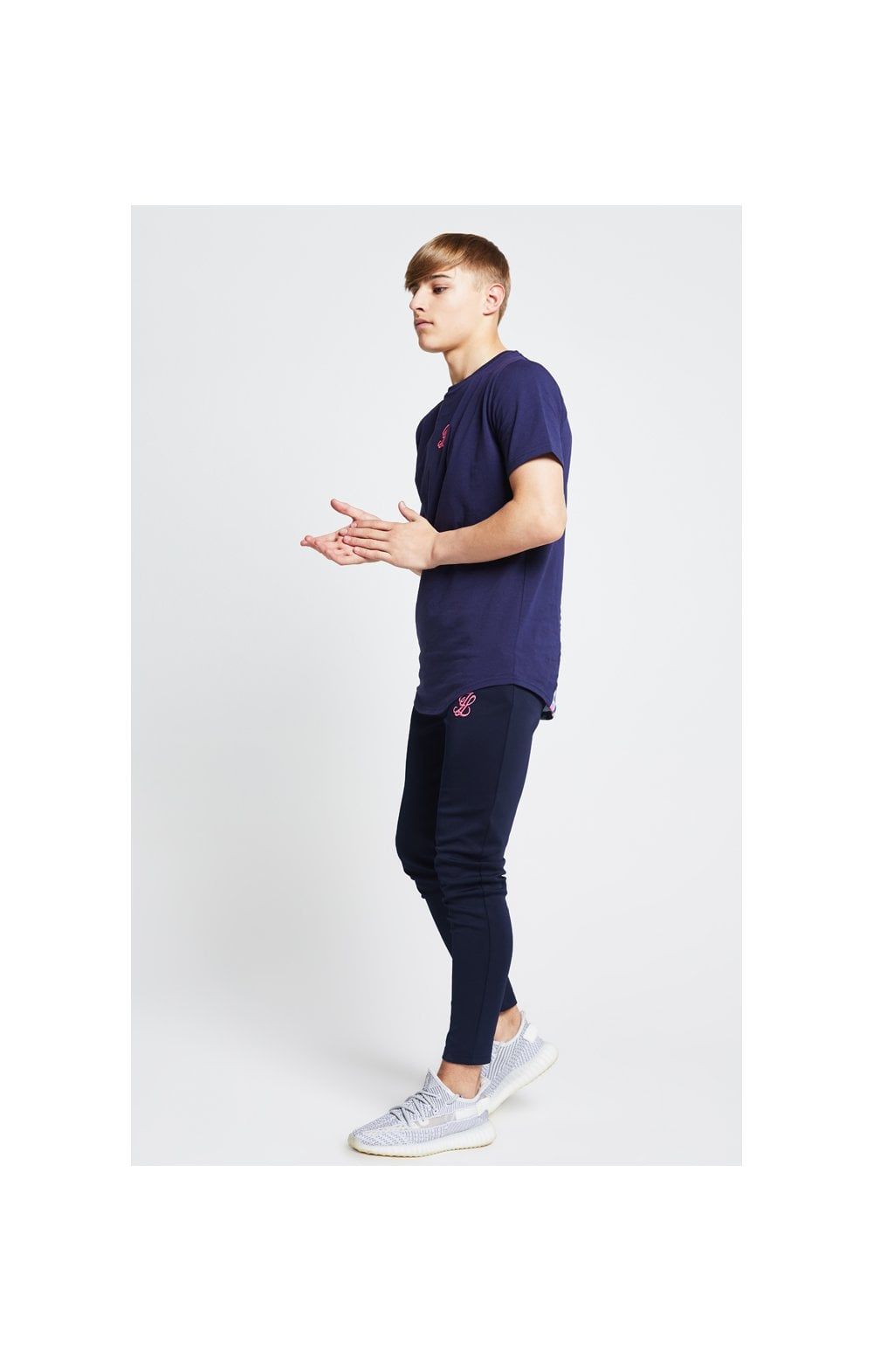 Illusive London Racer Back Tee – Navy & Neon Pink Camo sold by Siksilk product image thumbnail 5