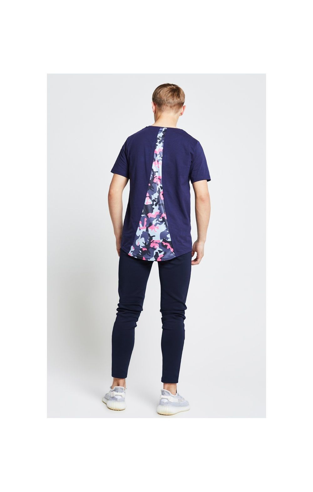 Illusive London Racer Back Tee – Navy & Neon Pink Camo sold by Siksilk product image thumbnail 6