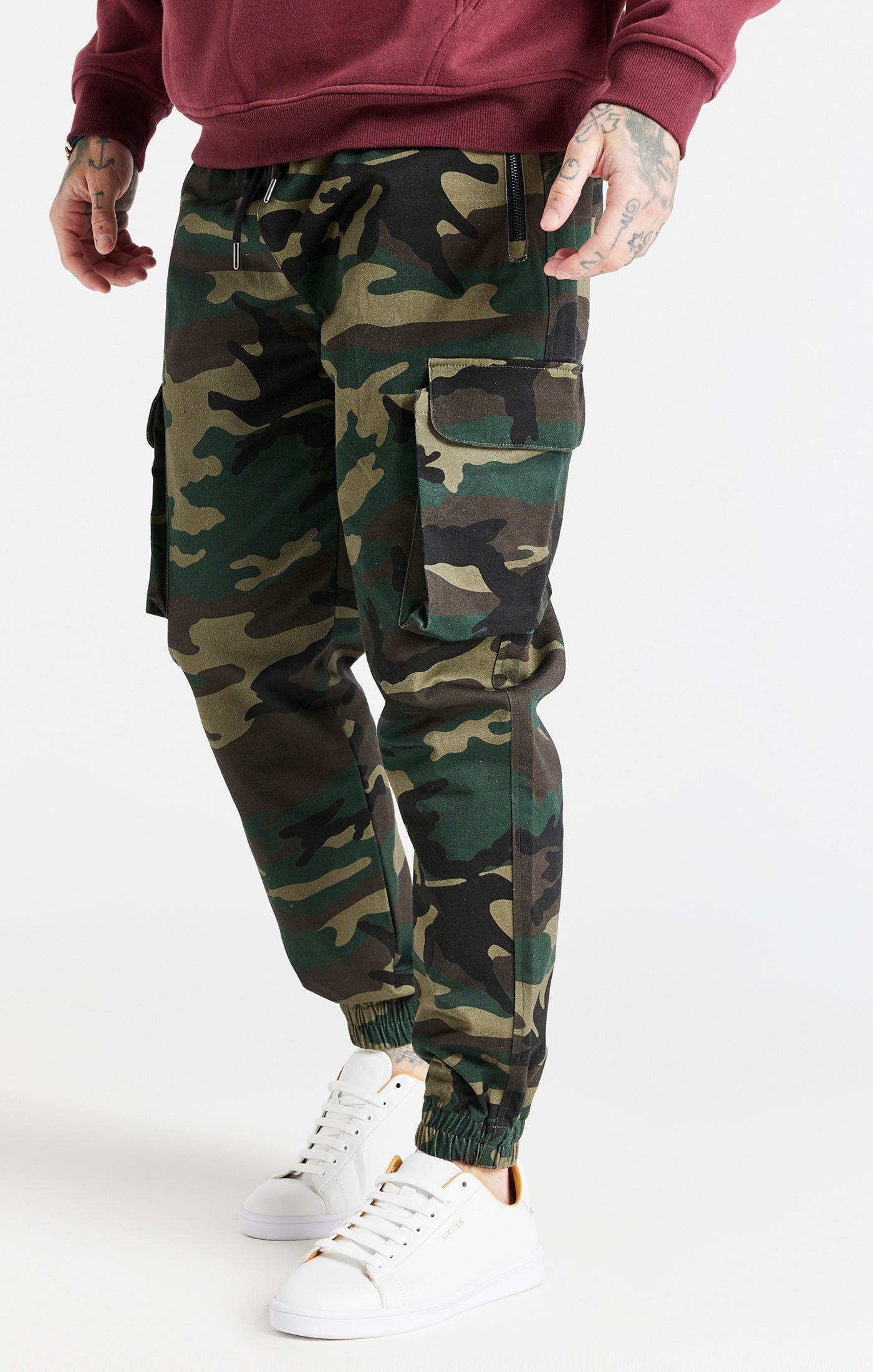 Green Camo Utility Cargo Jogger sold by Siksilk product image thumbnail 5