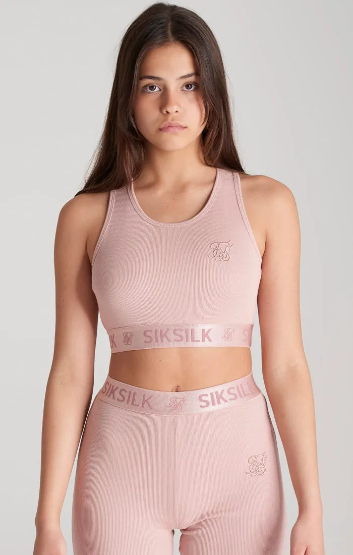 Girls Pink Ribbed Taped Bralette sold by Siksilk product image thumbnail 2