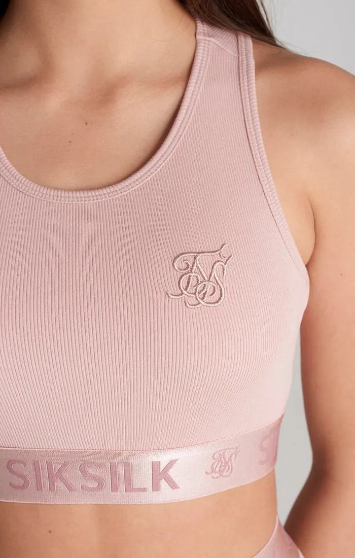 Girls Pink Ribbed Taped Bralette sold by Siksilk product image thumbnail 3