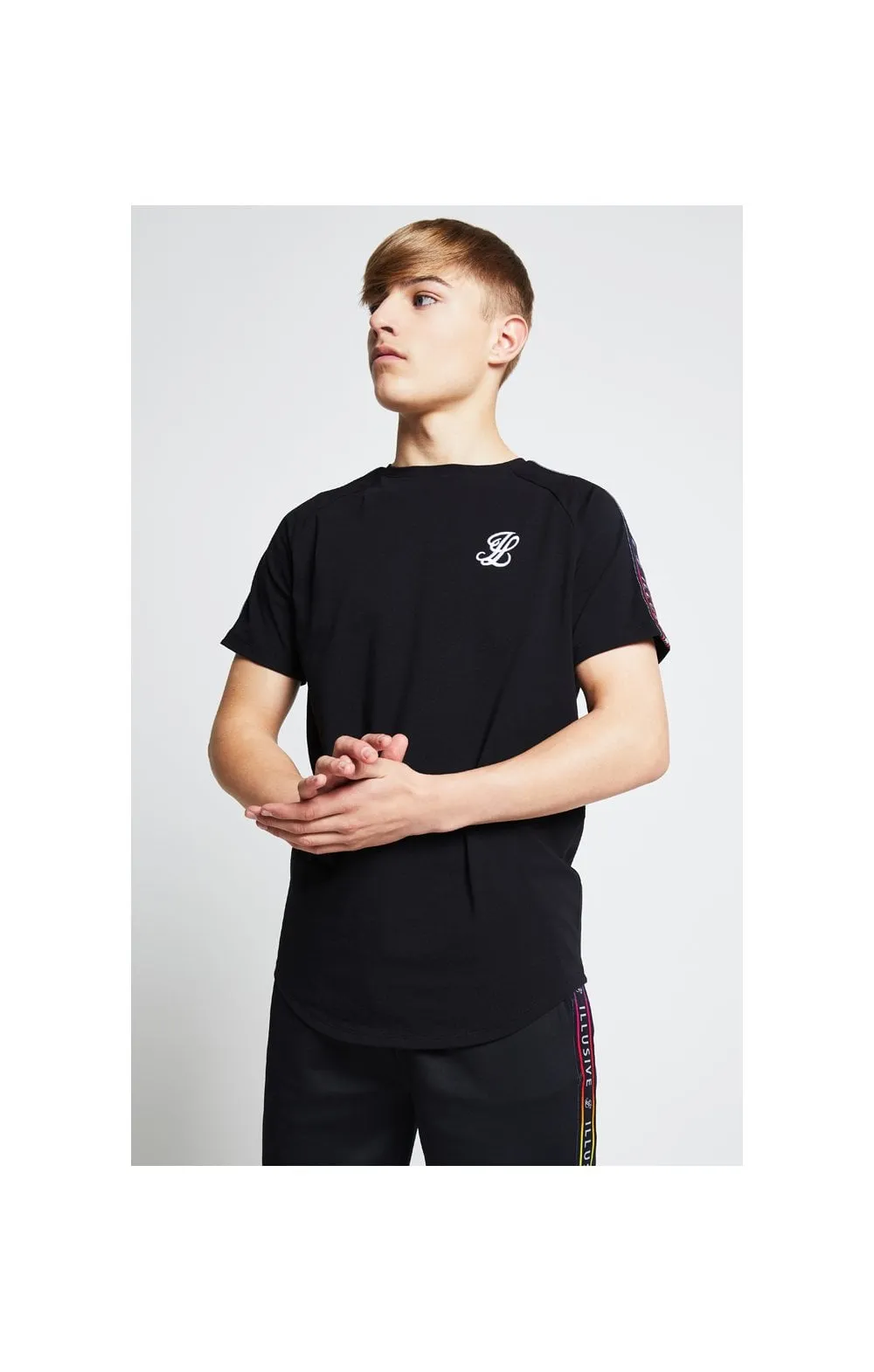 Illusive London Taped Raglan Tee - Black sold by Siksilk