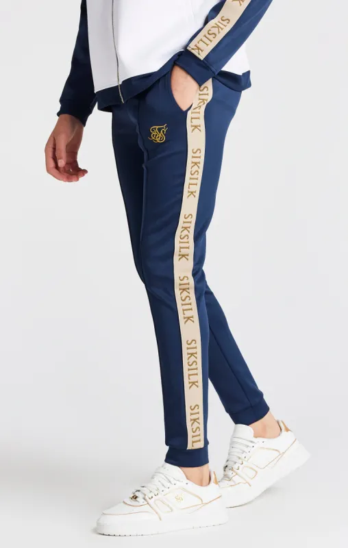 Boys Navy Retro Pleated Track Pant sold by Siksilk