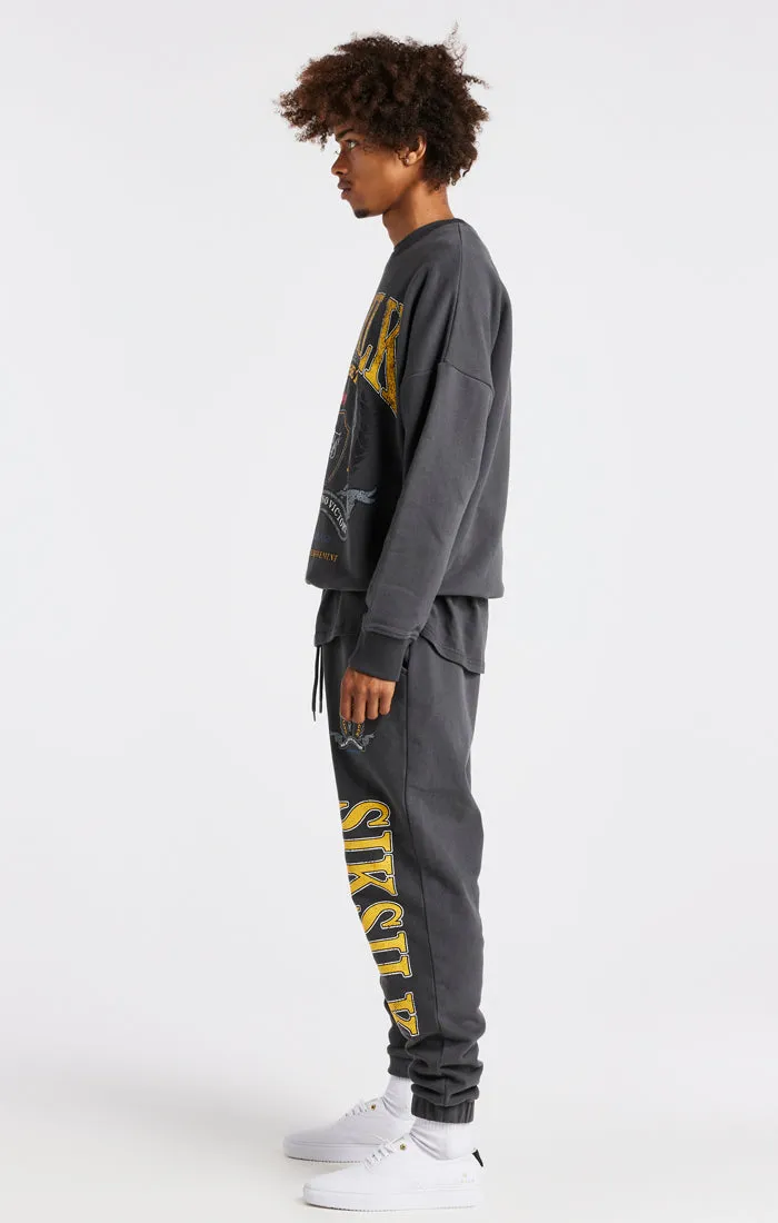 Grey Varsity Oversized Sweatshirt sold by Siksilk product image thumbnail 4
