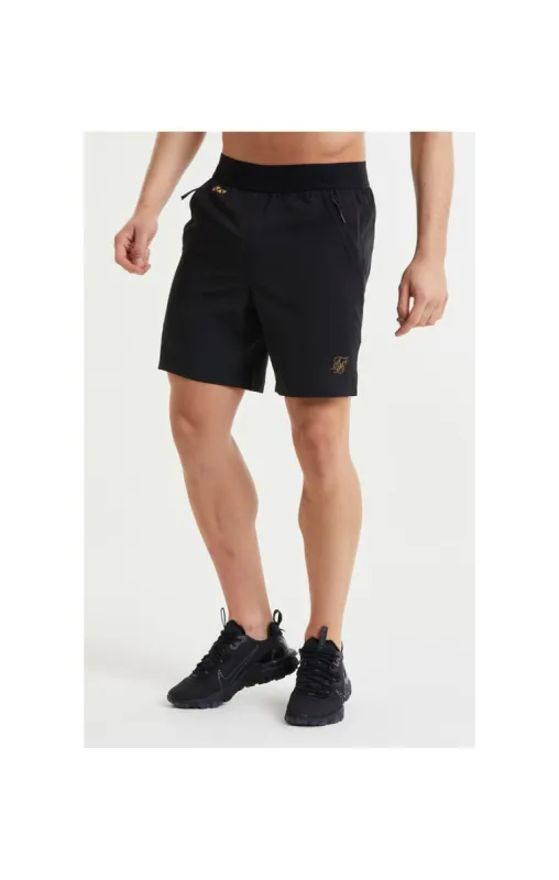 SikSilk Pressure Woven Long Shorts - Black sold by Siksilk