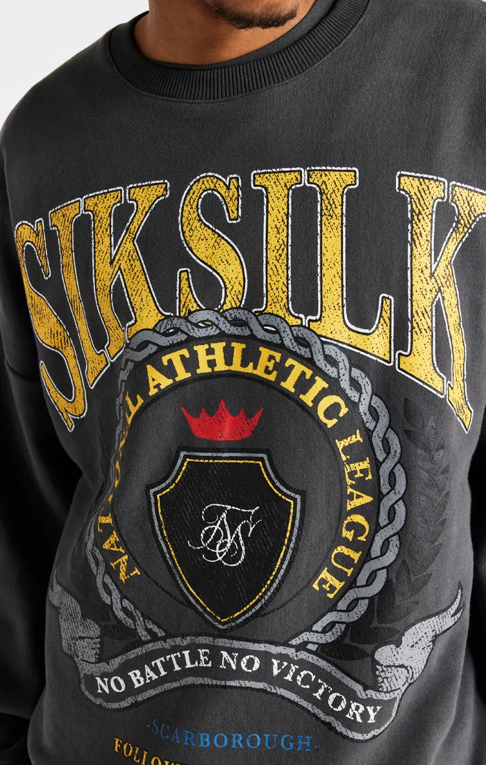 Grey Varsity Oversized Sweatshirt sold by Siksilk product image thumbnail 2