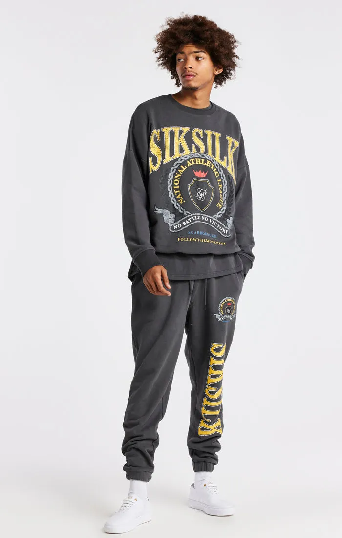 Grey Varsity Oversized Sweatshirt sold by Siksilk product image thumbnail 3