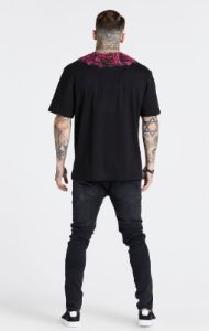 Black Washed Distressed Slim Fit Jean sold by Siksilk