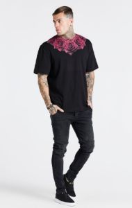Black Washed Distressed Slim Fit Jean sold by Siksilk