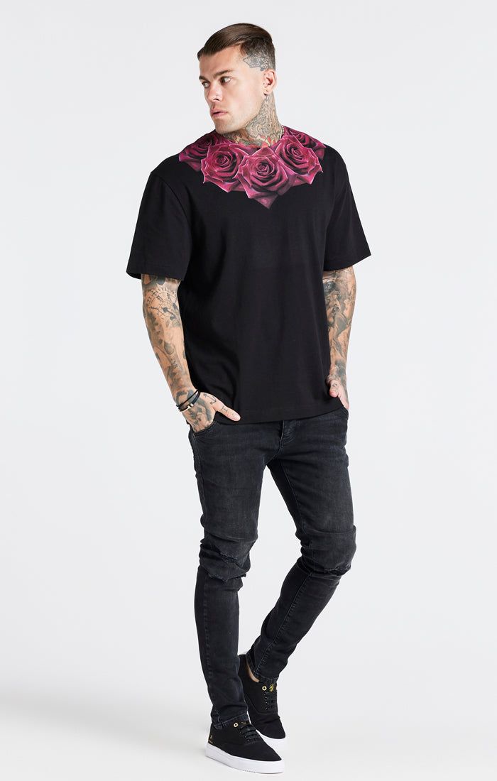 Black Washed Distressed Slim Fit Jean sold by Siksilk product image thumbnail 4