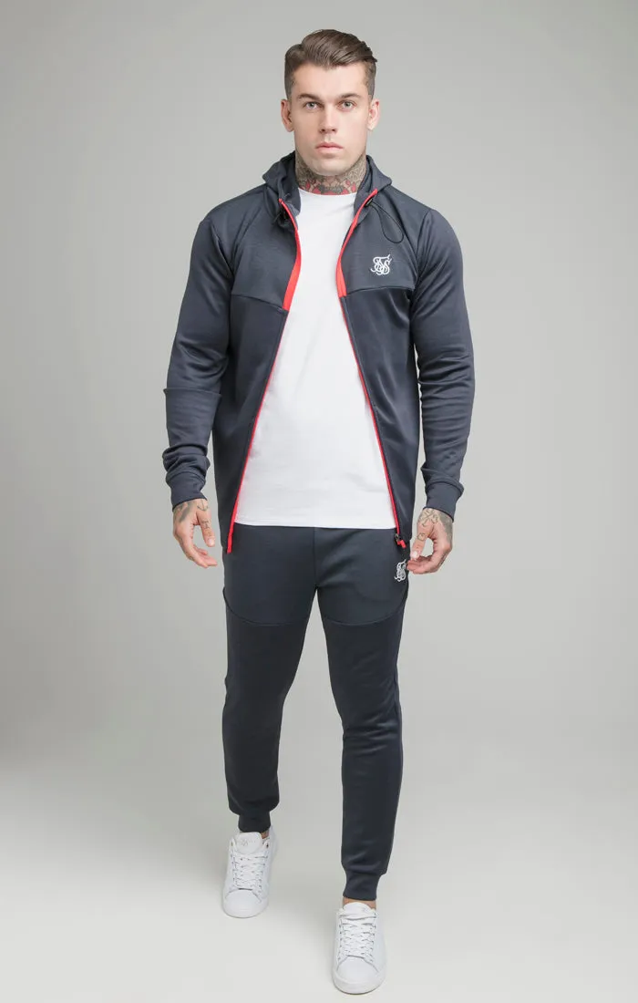 Navy Covert Zip Through Hoodie sold by Siksilk product image thumbnail 4