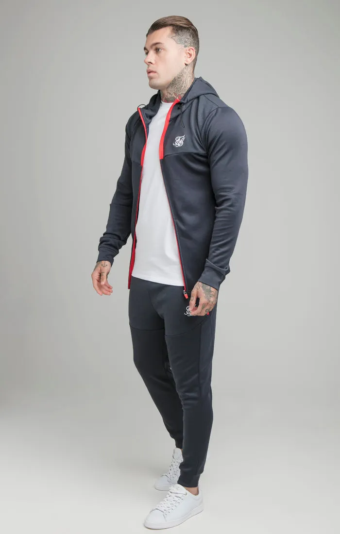 Navy Covert Zip Through Hoodie sold by Siksilk product image thumbnail 5