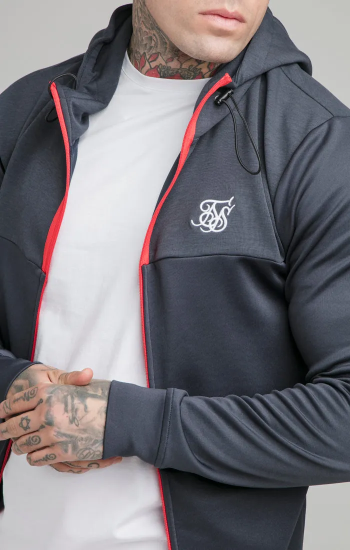 Navy Covert Zip Through Hoodie sold by Siksilk product image thumbnail 2