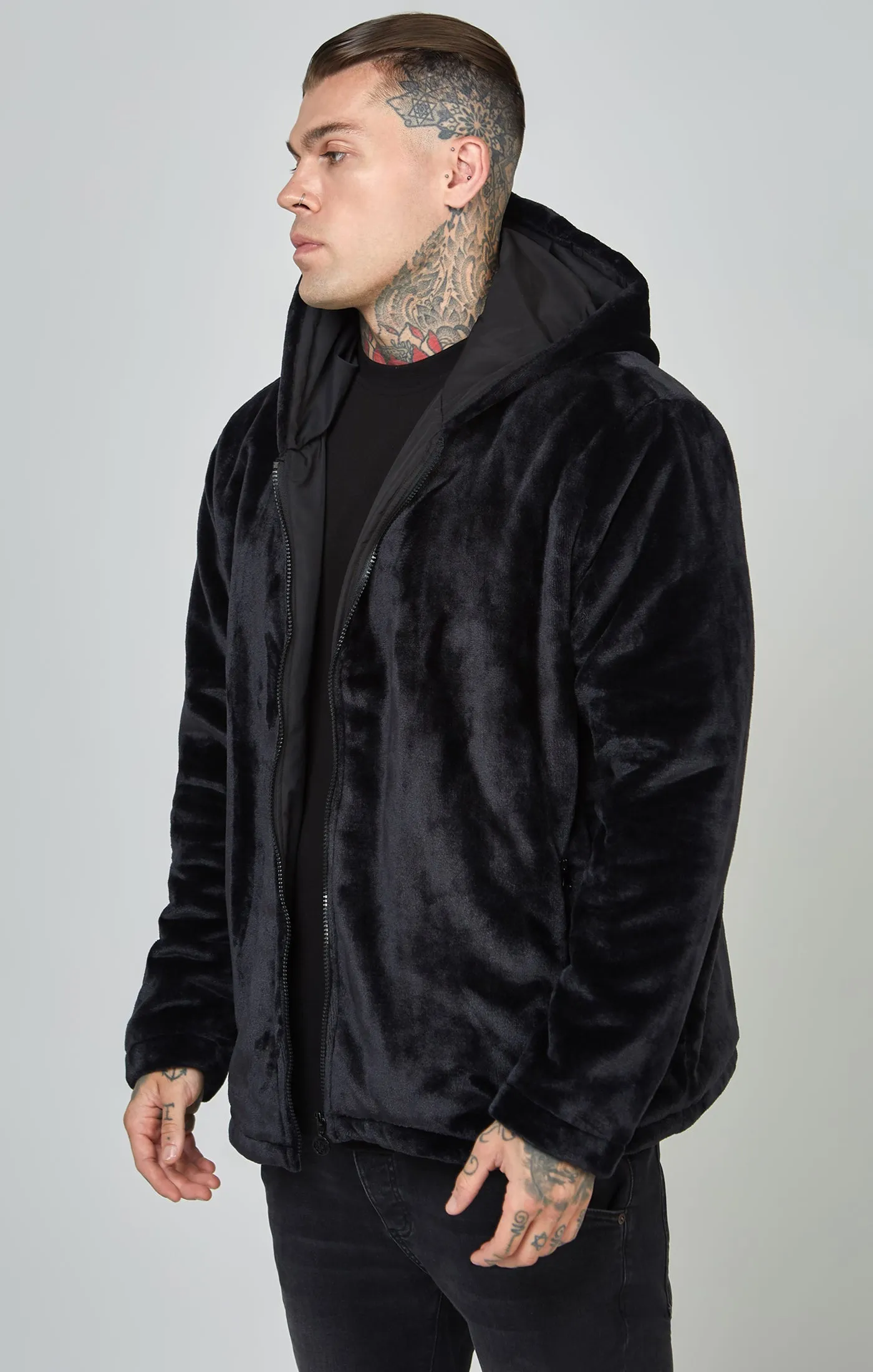Branded Faux Fur Jacket sold by Siksilk product image thumbnail 4