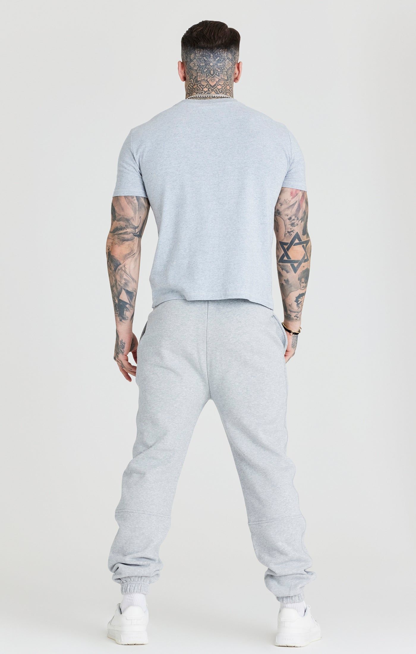 Grey Marl Embossed Relaxed Fit T-Shirt sold by Siksilk product image thumbnail 5