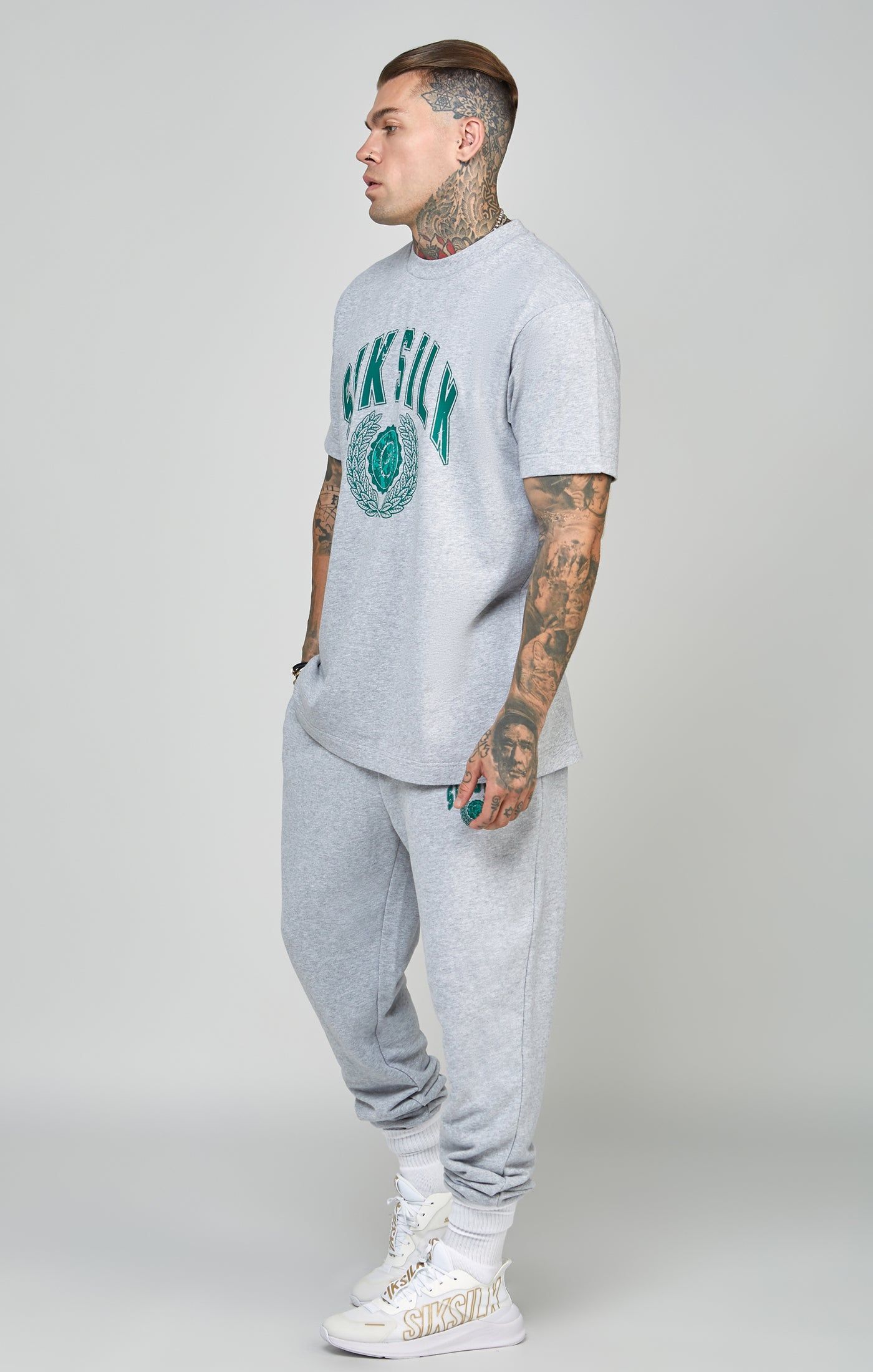 Oversized Varsity Logo T-Shirt sold by Siksilk product image thumbnail 3