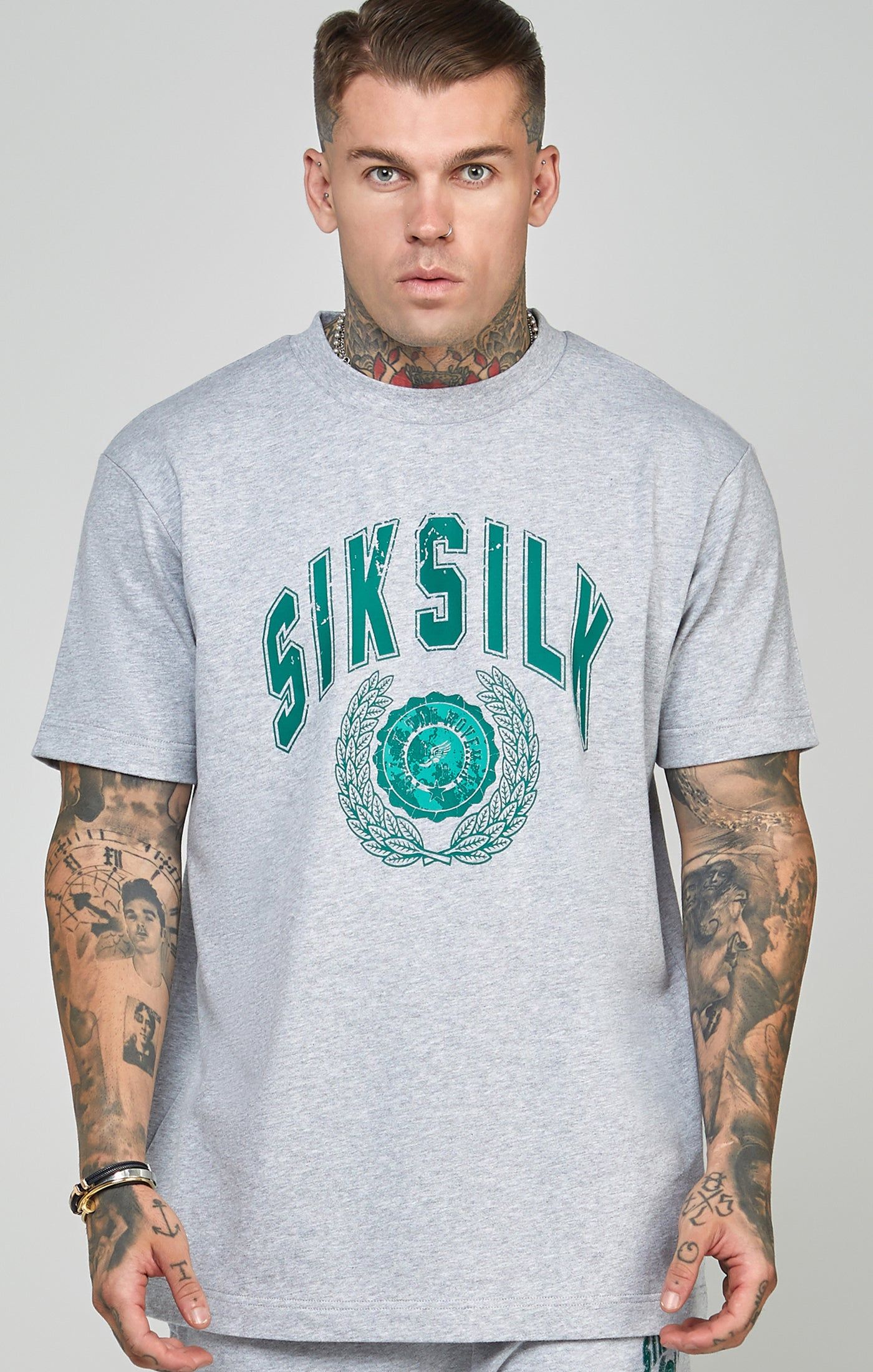 Oversized Varsity Logo T-Shirt sold by Siksilk