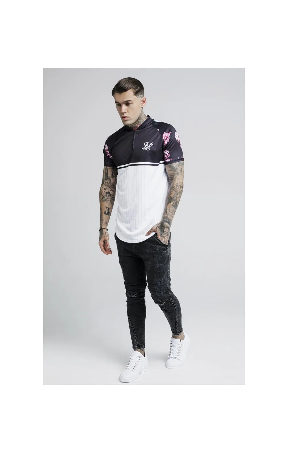 SikSilk Oil Paint Baseball Tee - White sold by Siksilk product image thumbnail 3