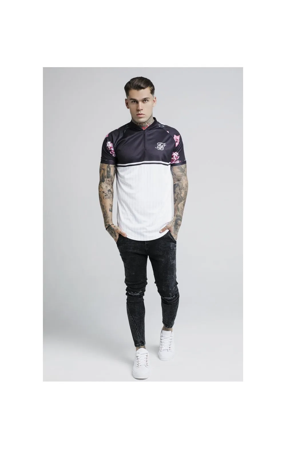 SikSilk Oil Paint Baseball Tee - White sold by Siksilk product image thumbnail 4