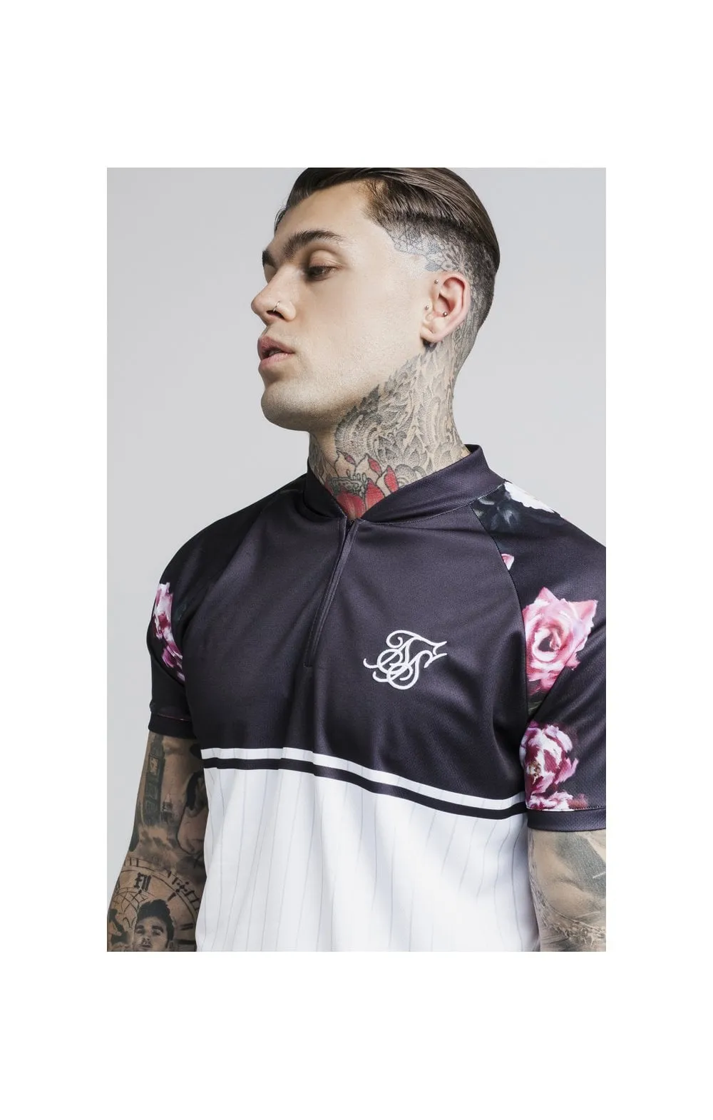SikSilk Oil Paint Baseball Tee - White sold by Siksilk