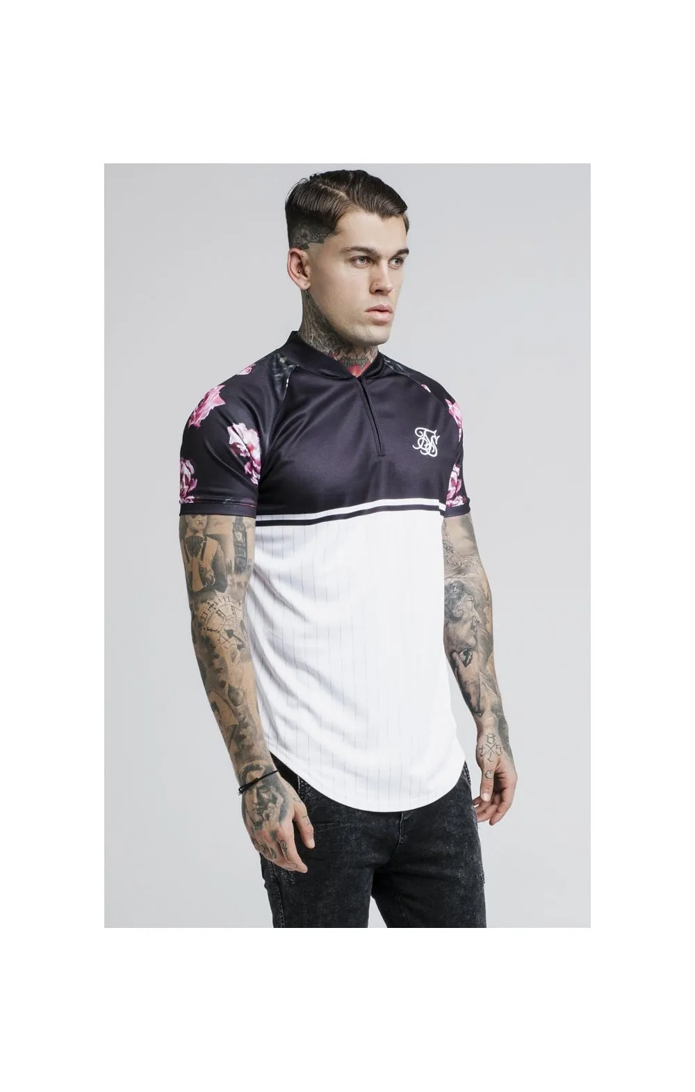SikSilk Oil Paint Baseball Tee - White sold by Siksilk product image thumbnail 2