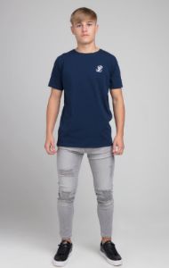 Boys Illusive Navy Essentials Short Sleeve T-Shirt sold by Siksilk