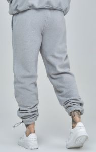 Grey Polar Fleece Panelled Cuffed Jogger sold by Siksilk
