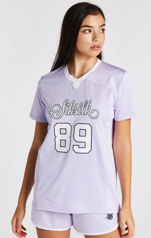 Girls Purple Retro Football Jersey sold by Siksilk