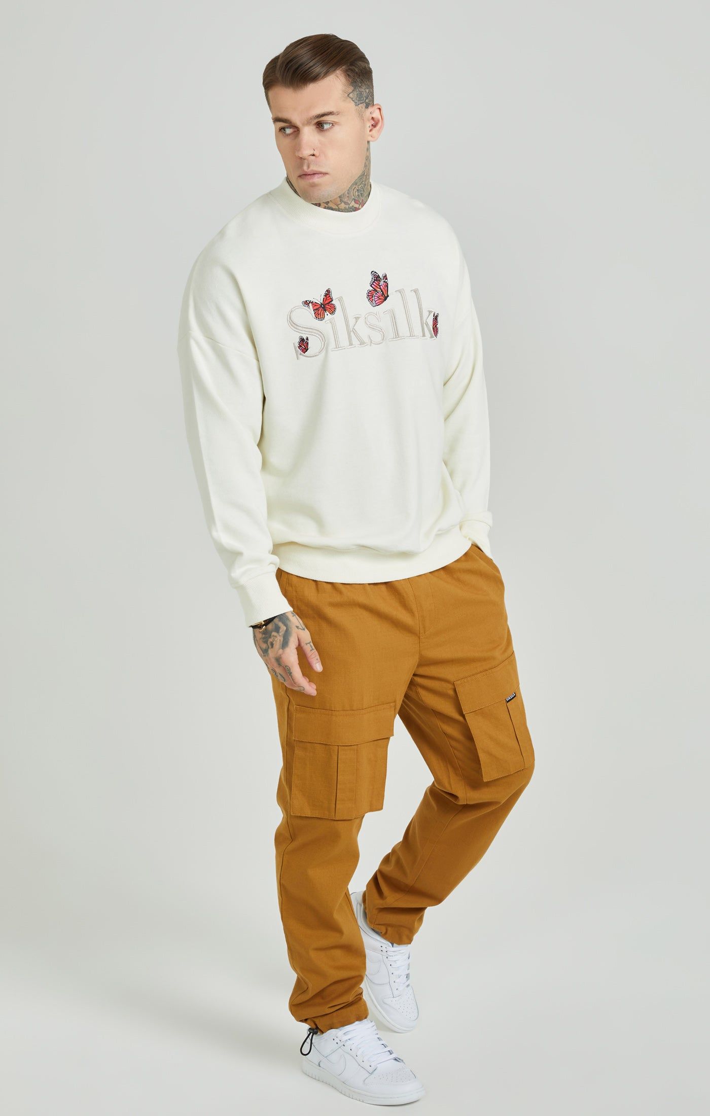 Ecru Washed Butterfly Sweatshirt sold by Siksilk product image thumbnail 2