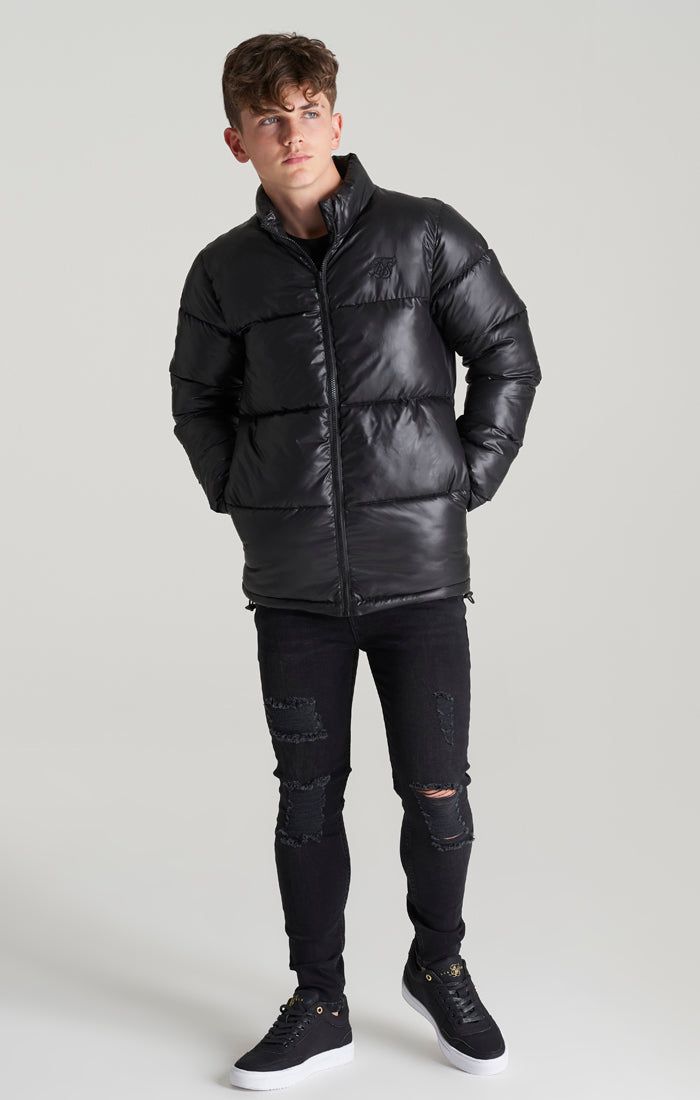 Boys Black Bubble Jacket sold by Siksilk product image thumbnail 4