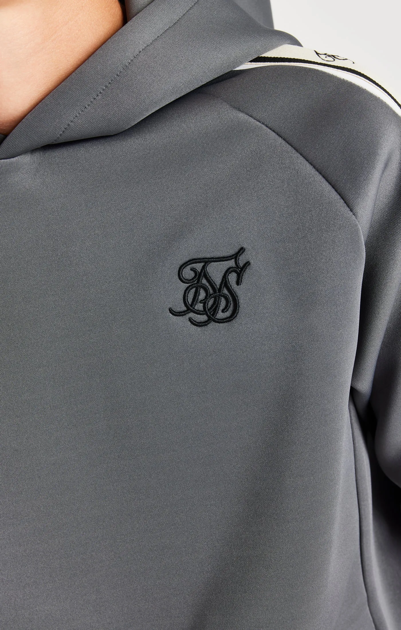 SikSilk Cali Tape Overhead Hoodie - Grey sold by Siksilk product image thumbnail 2