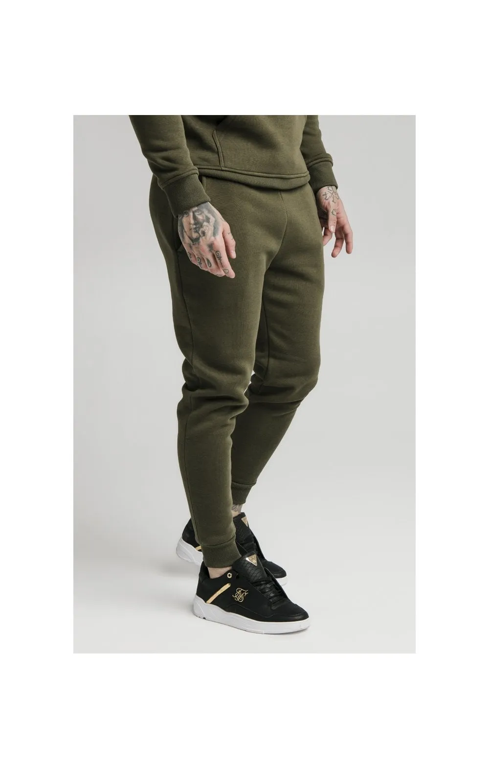 Khaki Essential Muscle Fit Jogger sold by Siksilk product image thumbnail 3