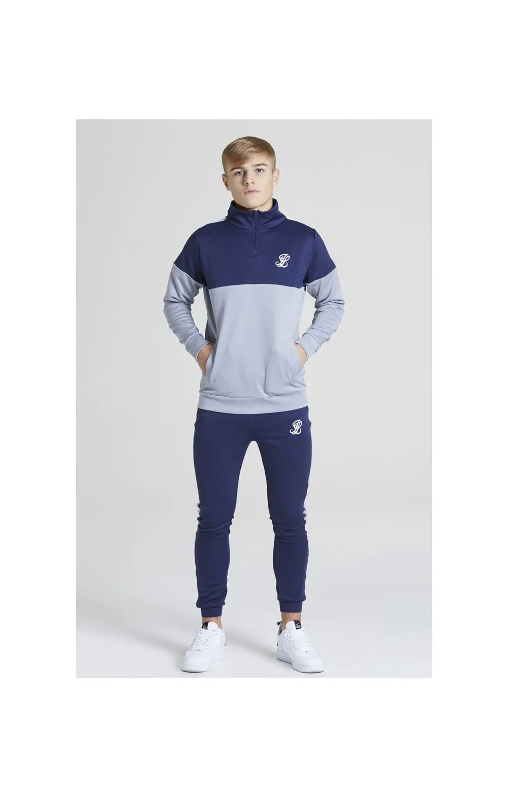Illusive London Taped Joggers - Navy & Grey sold by Siksilk product image thumbnail 4